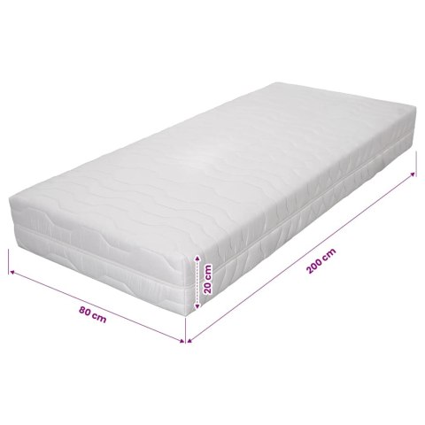 MATERAC 80X200CM 7 STREF SPRĘŻYNY KIESZENIOWE 20CM H2
