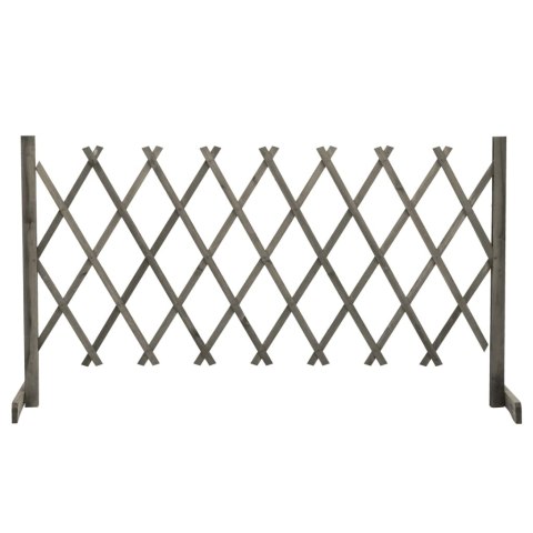 OGRODOWY PŁOT KRATKOWY SZARY 150X80CM LITE DREWNO JODŁOWE