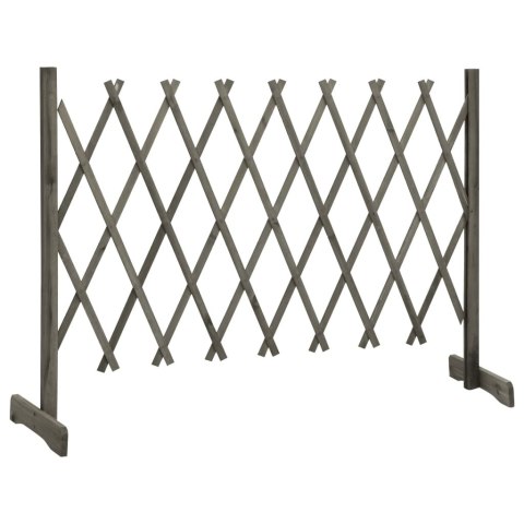 OGRODOWY PŁOT KRATKOWY SZARY 150X80CM LITE DREWNO JODŁOWE