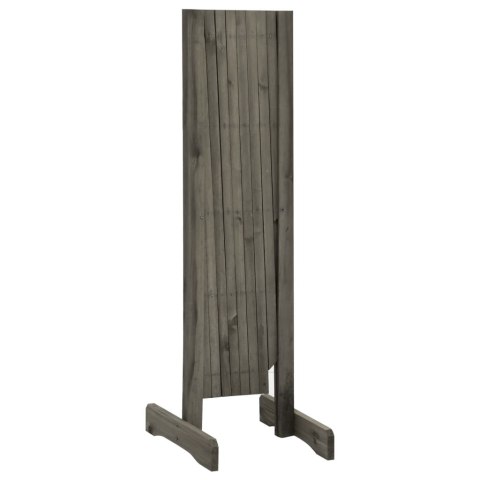 OGRODOWY PŁOT KRATKOWY SZARY 150X80CM LITE DREWNO JODŁOWE