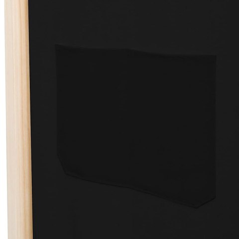 PARAWAN 5-PANELOWY CZARNY 200X170X4CM TKANINA