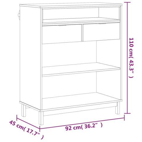 STOLIK BAROWY FLAM 92X45X110CM LITE DREWNO SOSNOWE