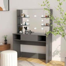 STOLIK DO MAKIJAŻU Z LED 100X40X135CM MDF SZARY