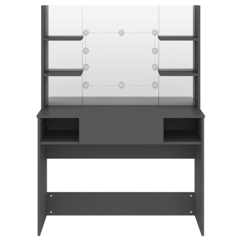 STOLIK DO MAKIJAŻU Z LED 100X40X135CM MDF SZARY