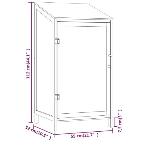SZOPA OGRODOWA 55X52X112CM LITE DREWNO JODŁOWE