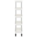 5-POZIOMOWY WÓZEK KUCHENNY BIAŁY 42X29X128CM ŻELAZO I ABS