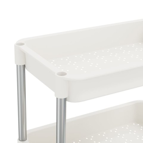 5-POZIOMOWY WÓZEK KUCHENNY BIAŁY 42X29X128CM ŻELAZO I ABS