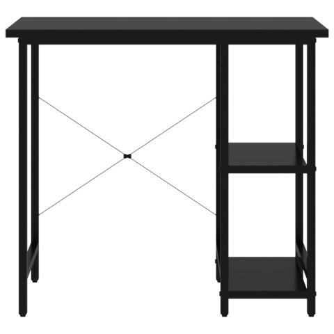 BIURKO STOLIK KOMPUTEROWY KOMPUTEROWE CZARNE 80X40X72CM MDF I METAL