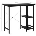 BIURKO STOLIK KOMPUTEROWY KOMPUTEROWE CZARNE 80X40X72CM MDF I METAL