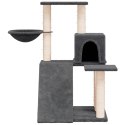 DRAPAK DLA KOTA Z SIZALOWYMI SŁUPKAMI CIEMNOSZARY 82CM