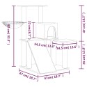 DRAPAK DLA KOTA Z SIZALOWYMI SŁUPKAMI CIEMNOSZARY 82CM