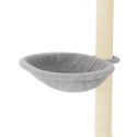 DRAPAK DLA KOTA Z SIZALOWYMI SŁUPKAMI JASNOSZARY 95CM