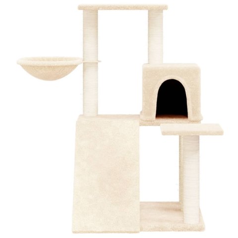 DRAPAK DLA KOTA Z SIZALOWYMI SŁUPKAMI KREMOWY 82CM