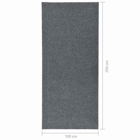 DYWANIK POCHŁANIAJĄCY ZABRUDZENIA 100X250CM SZARY