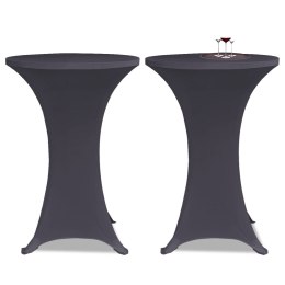 ELASTYCZNE NAKRYCIE STOŁU ANTRACYTOWE 2 SZT. 60CM