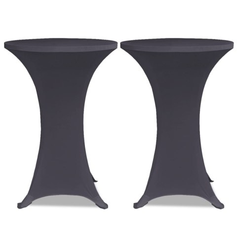 ELASTYCZNE NAKRYCIE STOŁU ANTRACYTOWE 2 SZT. 60CM