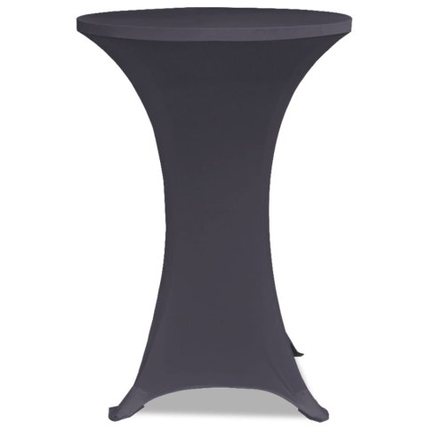 ELASTYCZNE NAKRYCIE STOŁU ANTRACYTOWE 2 SZT. 60CM
