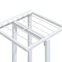 KWIETNIK Z 5 PÓŁKAMI I KÓŁKAMI 44X23X100CM BIAŁY ŻELAZNY