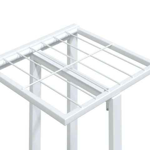 KWIETNIK Z 5 PÓŁKAMI I KÓŁKAMI 44X23X100CM BIAŁY ŻELAZNY