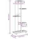 KWIETNIK Z 5 PÓŁKAMI I KÓŁKAMI 44X23X100CM BIAŁY ŻELAZNY