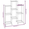 KWIETNIK Z KÓŁKAMI 83X25X103,5CM CZARNY ŻELAZNY