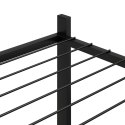 KWIETNIK Z KÓŁKAMI 83X25X63,5CM CZARNY ŻELAZNY