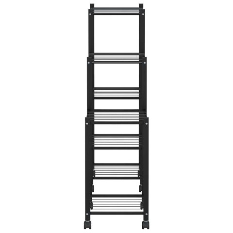 KWIETNIK Z KÓŁKAMI 83X25X83,5CM CZARNY ŻELAZNY