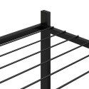 KWIETNIK Z KÓŁKAMI 83X25X83,5CM CZARNY ŻELAZNY