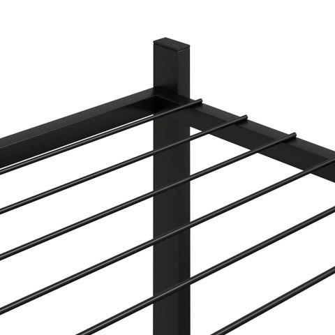 KWIETNIK Z KÓŁKAMI 83X25X83,5CM CZARNY ŻELAZNY