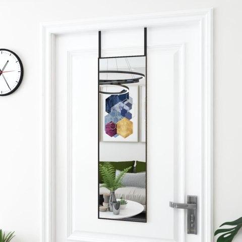 LUSTRO NA DRZWI CZARNE 30X100CM SZKŁO I ALUMINIUM