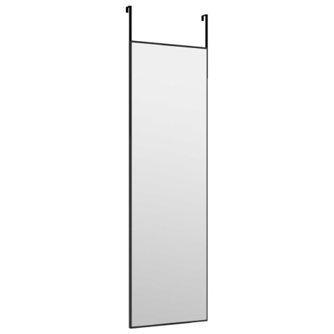 LUSTRO NA DRZWI CZARNE 30X100CM SZKŁO I ALUMINIUM