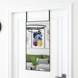 LUSTRO NA DRZWI CZARNE 40X80CM SZKŁO I ALUMINIUM