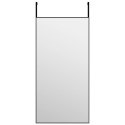 LUSTRO NA DRZWI CZARNE 40X80CM SZKŁO I ALUMINIUM