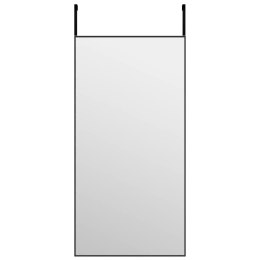 LUSTRO NA DRZWI CZARNE 40X80CM SZKŁO I ALUMINIUM