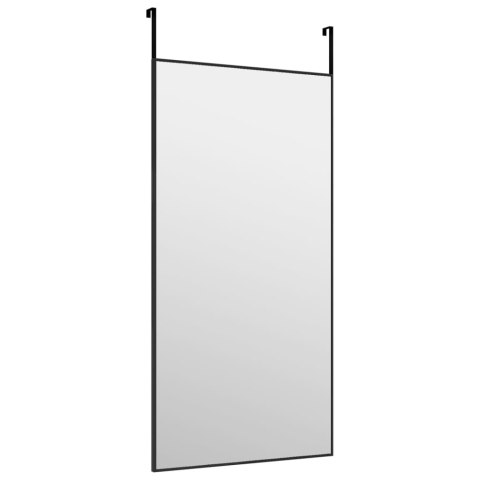 LUSTRO NA DRZWI CZARNE 40X80CM SZKŁO I ALUMINIUM