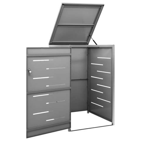 OSŁONA NA 1 KOSZ NA ŚMIECI 69X77,5X115CM STAL NIERDZEWNA