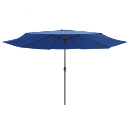 PARASOL OGRODOWY NA METALOWYM SŁUPKU 390CM NIEBIESKI