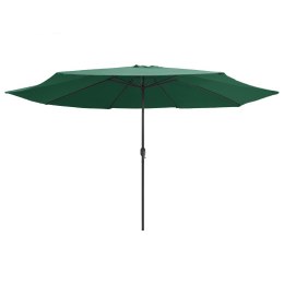 PARASOL OGRODOWY NA METALOWYM SŁUPKU 390CM ZIELONY