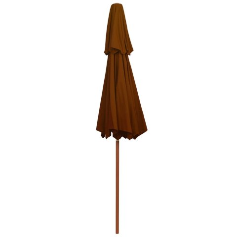 PARASOL OGRODOWY Z DWUPOZIOMOWĄ CZASZĄ TERAKOTA 270CM