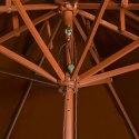 PARASOL OGRODOWY Z DWUPOZIOMOWĄ CZASZĄ TERAKOTA 270CM
