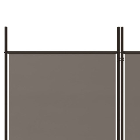 PARAWAN 4-PANELOWY ANTRACYTOWY 200X220CM TKANINA