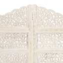 PARAWAN 4-PANELOWY RZEŹBIONY BIAŁY 160X165CM DREWNO MANGO