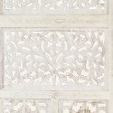 PARAWAN 4-PANELOWY RZEŹBIONY BIAŁY 160X165CM DREWNO MANGO