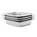 POJEMNIKI GASTRONOMICZNE 4 SZT. GN 1/2 65 MM STAL NIERDZEWNA
