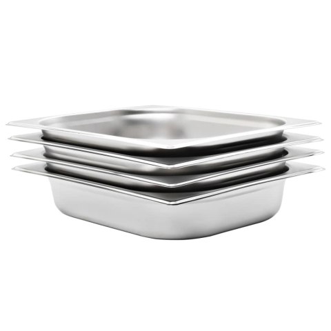POJEMNIKI GASTRONOMICZNE 4 SZT. GN 1/2 65 MM STAL NIERDZEWNA