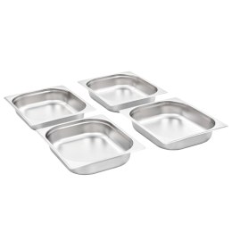 POJEMNIKI GASTRONOMICZNE 4 SZT. GN 1/2 65 MM STAL NIERDZEWNA
