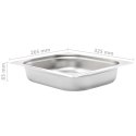 POJEMNIKI GASTRONOMICZNE 4 SZT. GN 1/2 65 MM STAL NIERDZEWNA