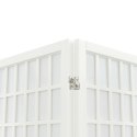 SKŁADANY PARAWAN 6-PANELOWY STYL JAPOŃSKI 240X170CM BIAŁY