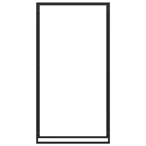 STOJAK NA DREWNO MATOWY CZARNY 110X28X214CM STALOWY