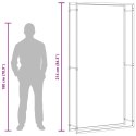 STOJAK NA DREWNO MATOWY CZARNY 110X28X214CM STALOWY